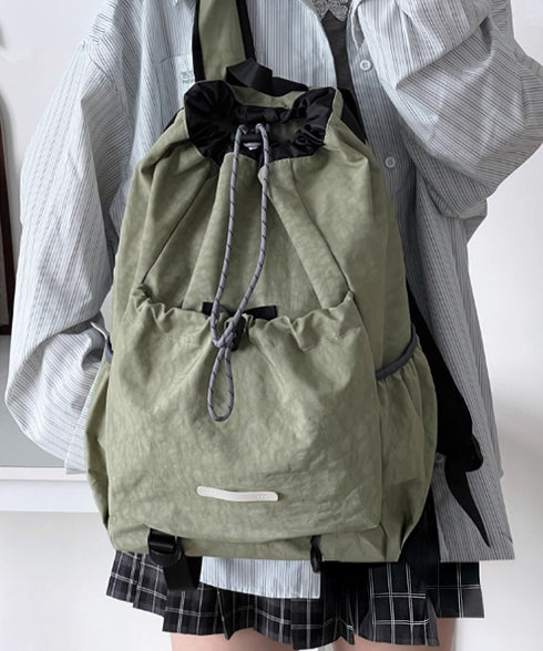 リュックサック ドローストリング 大容量 カジュアル ナイロン バックパック 男女兼用 おしゃれ 巾着リュックサック 旅行遠足 軽量バッグ アウトドア ストリート 88CXH-102